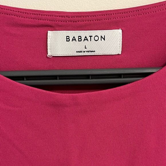 Babaton Contour Crop Tee in Pink - Picture 2 of 3
